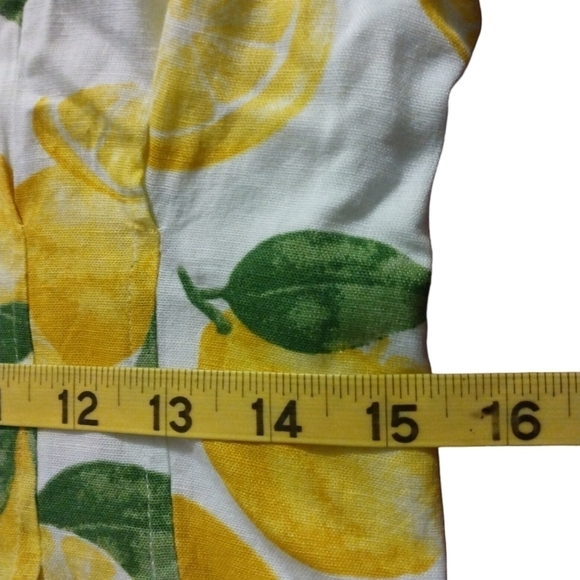 BCBgeneration Lemon Yellow & White Button Down Romper Preppy Resort Wear Sz. S - Picture 16 of 16